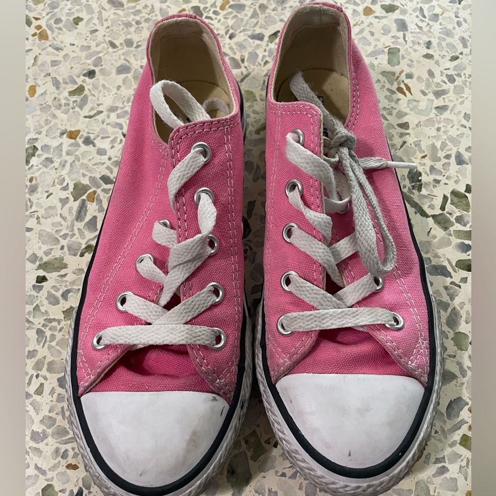 Girls pink Converse size 1